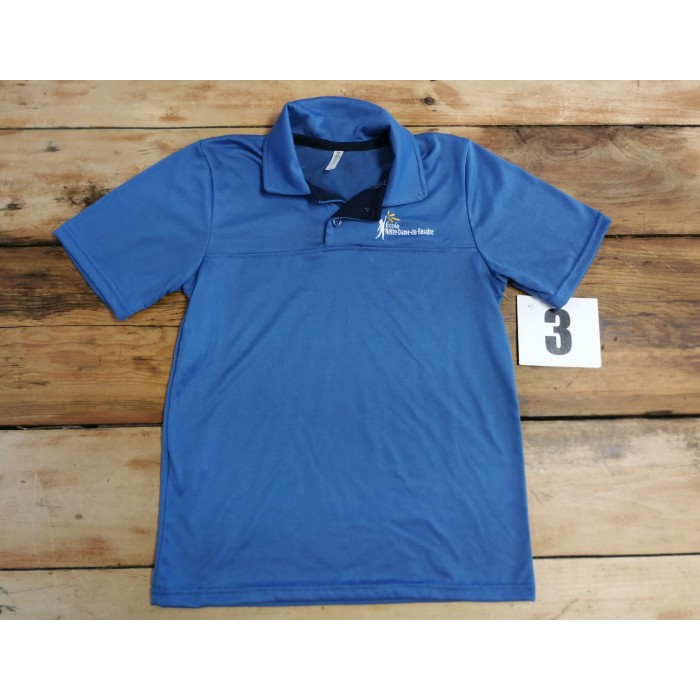 Polo à boutons bleu acier