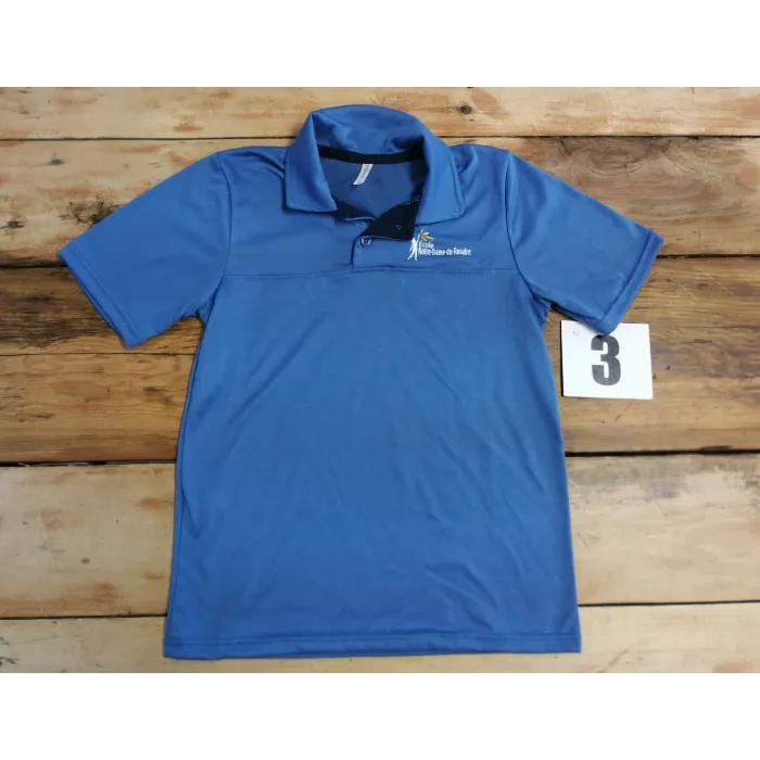 Polo à boutons bleu acier Polo à boutons bleu acier