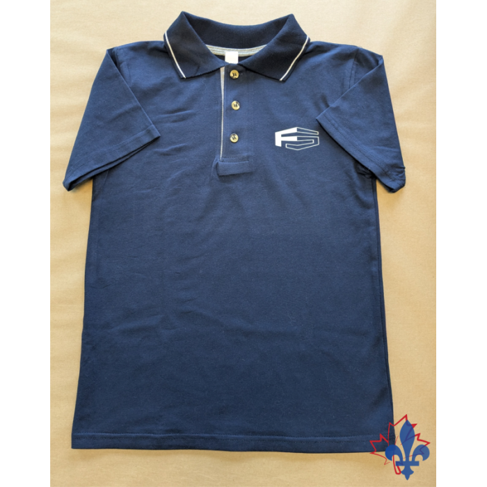 Polo à boutons marine