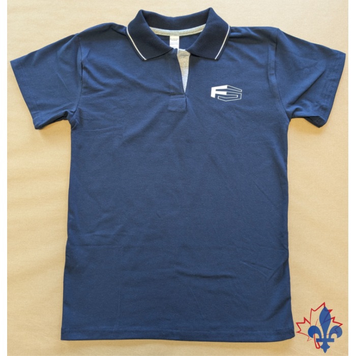 Polo sans boutons marine