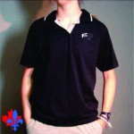 Polo sans boutons marine