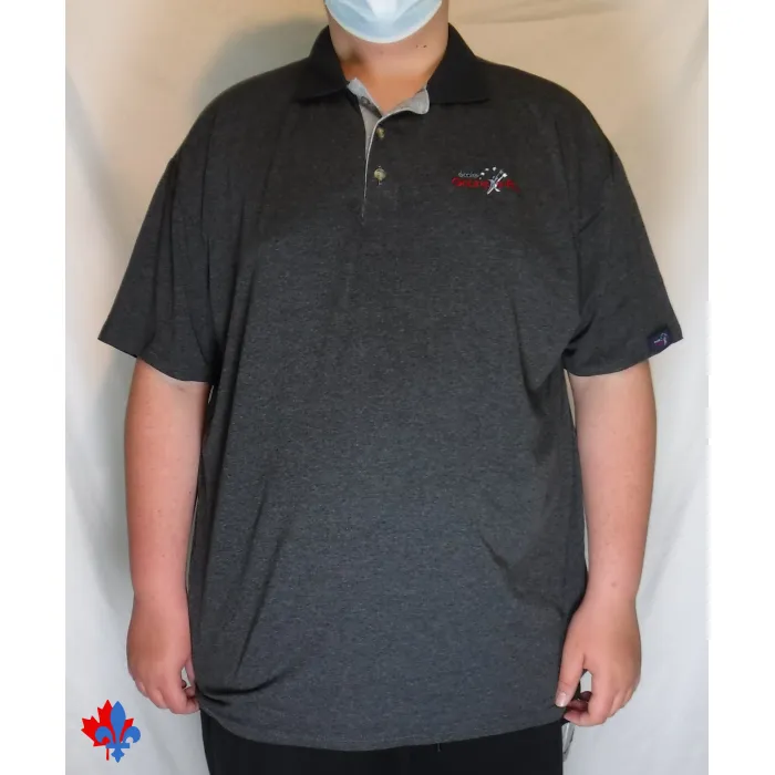 Polo jersey charbon