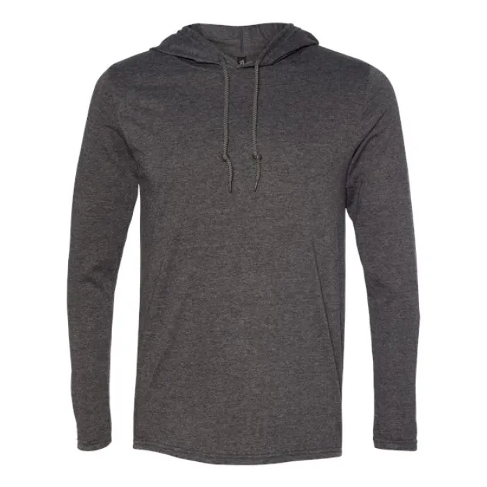 Unisexe : T-shirt manches longues avec capuchon