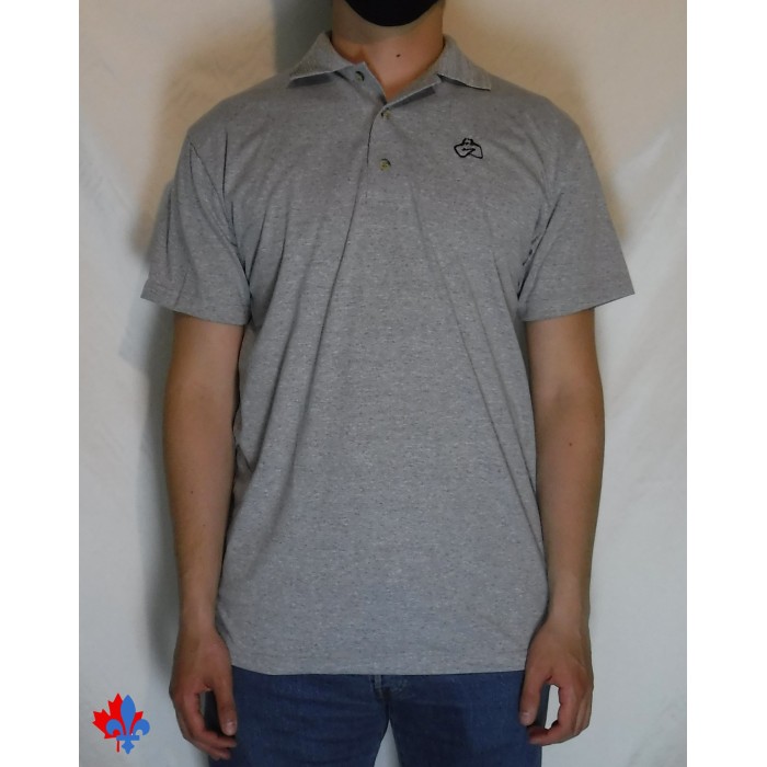 Polo à boutons gris