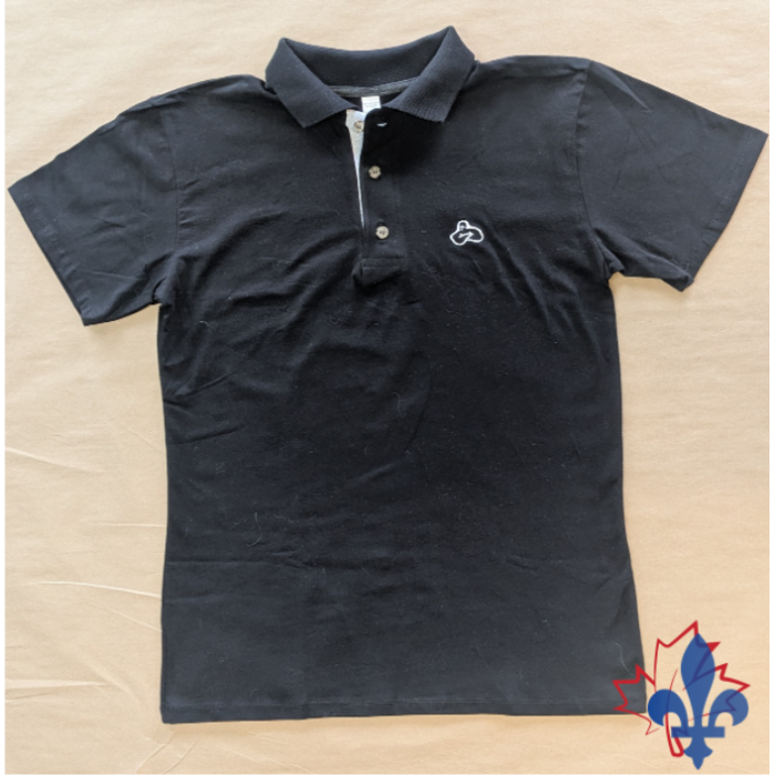 Polo à boutons noir