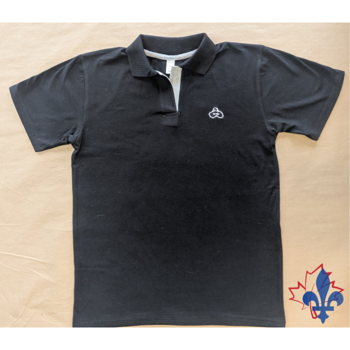 Polo sans boutons noir