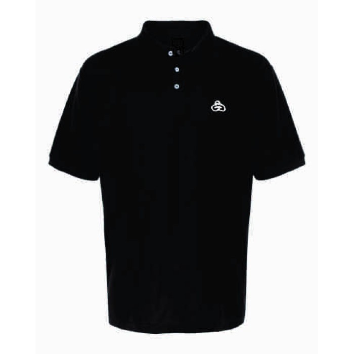 Polo à boutons noir