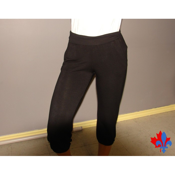 Articles optionnels: Pantalon 3/4 noir à ceinture large #3