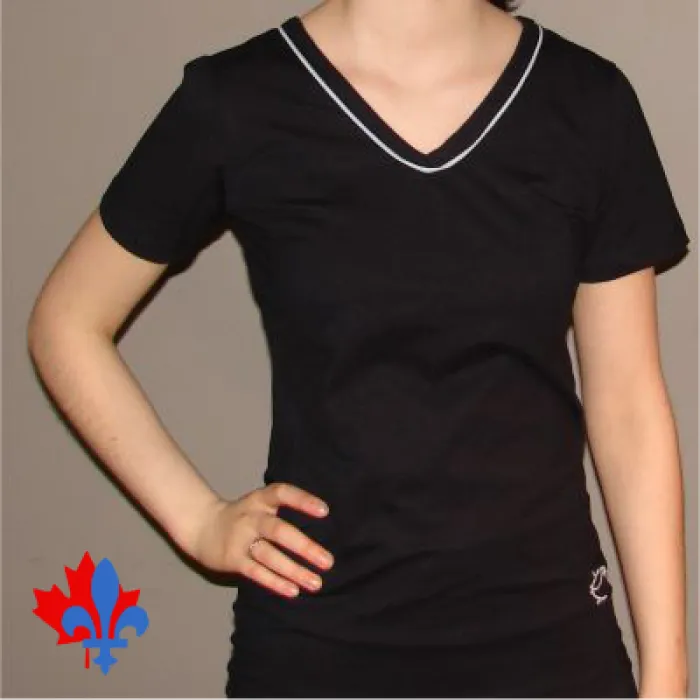 ANCIENNE COLLECTION: T-shirt encolure en V marine ANCIENNE COLLECTION: T-shirt encolure en V marine