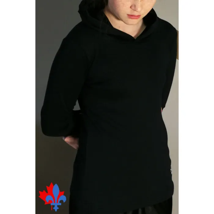 ANCIENNE COLLECTION- T-shirt manches longues et capuchon marine ajusté ANCIENNE COLLECTION- T-shirt manches longues et capuchon marine ajusté