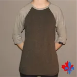 Unisexe: t-shirt manches 3/4 - charbon