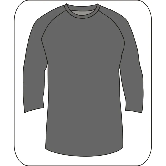 t-shirt manches 3/4 charbon